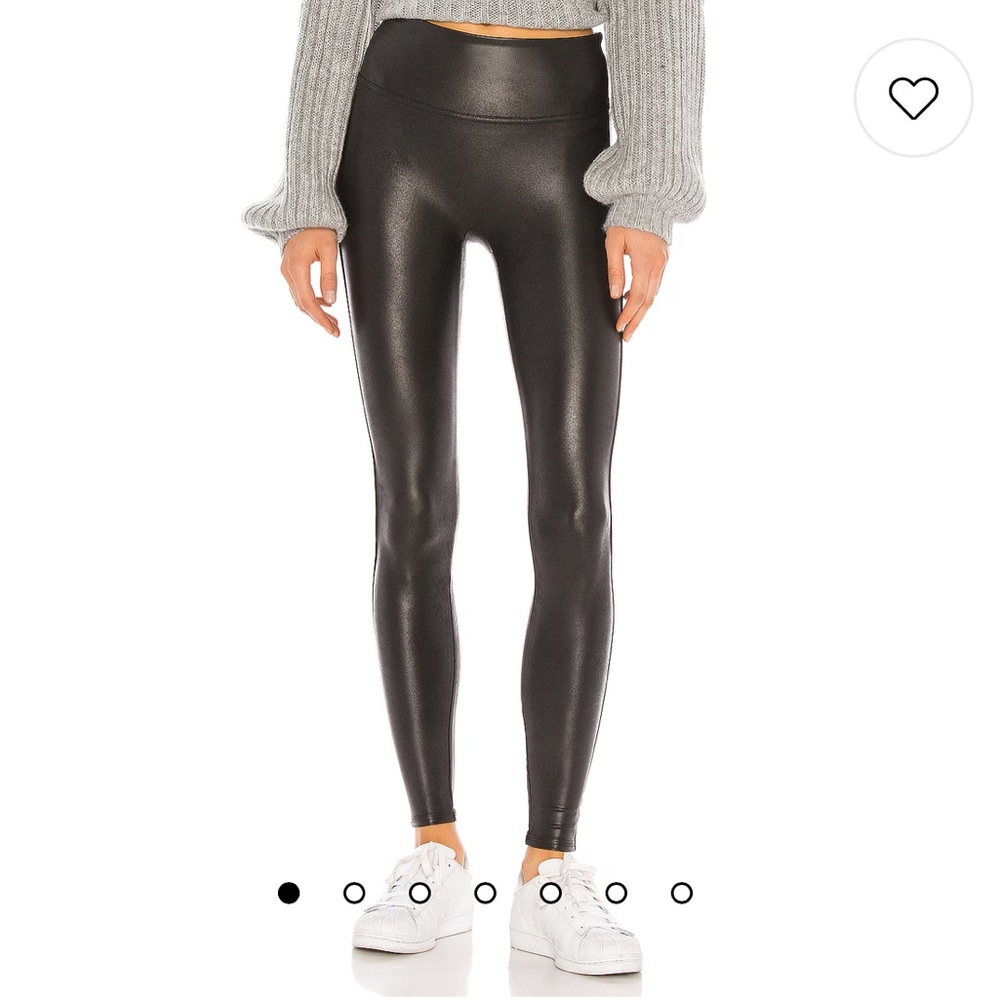 NWT Spanx Faux Leather Leggings (Petite)